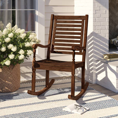 Charlton Home Siemens Outdoor Spring Rocking Chair with Cushions Reviews Wayfair
